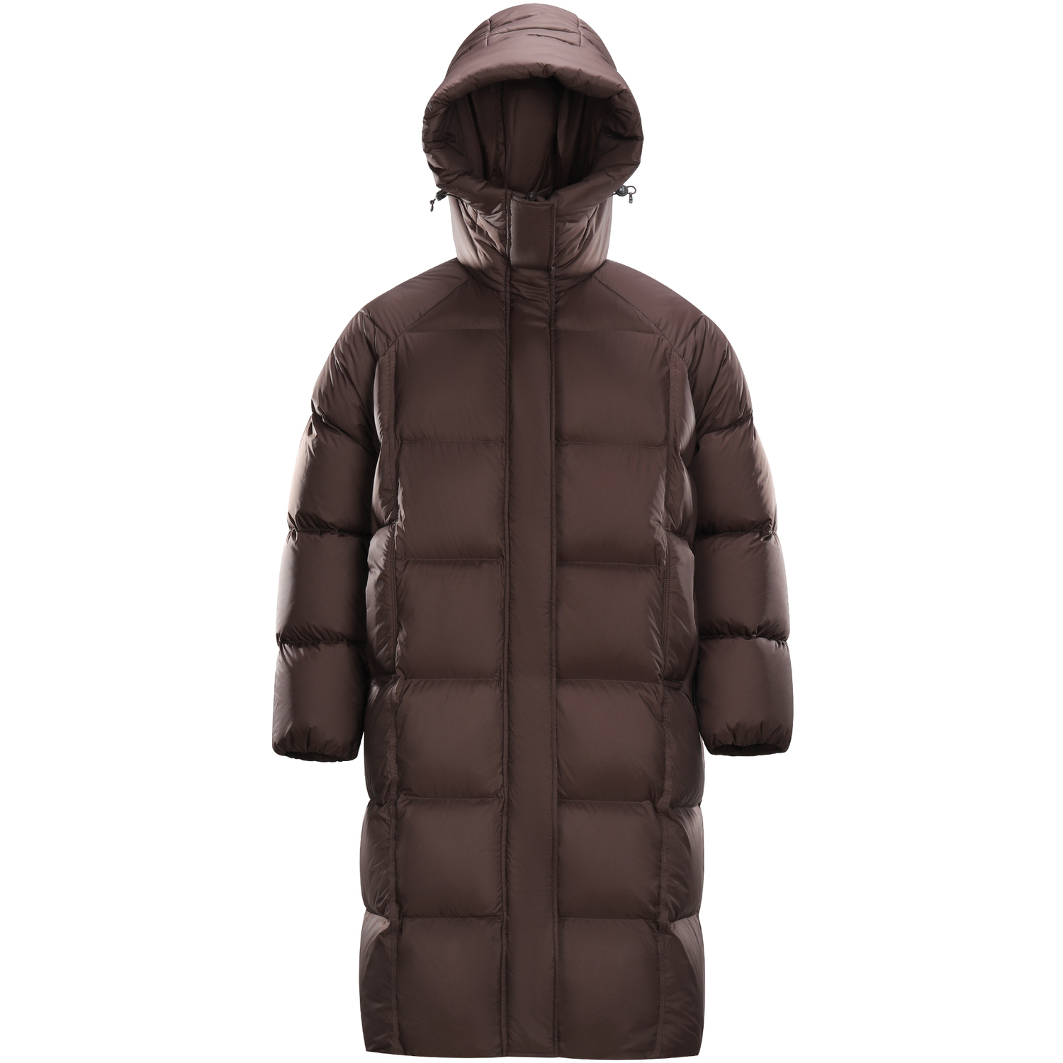 

Пуховик женский с капюшоном утепленный CAMEL, темно-coffee