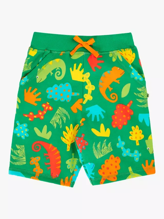 Детские хлопковые шорты Samson с принтом, модель Chameleon Camp Frugi