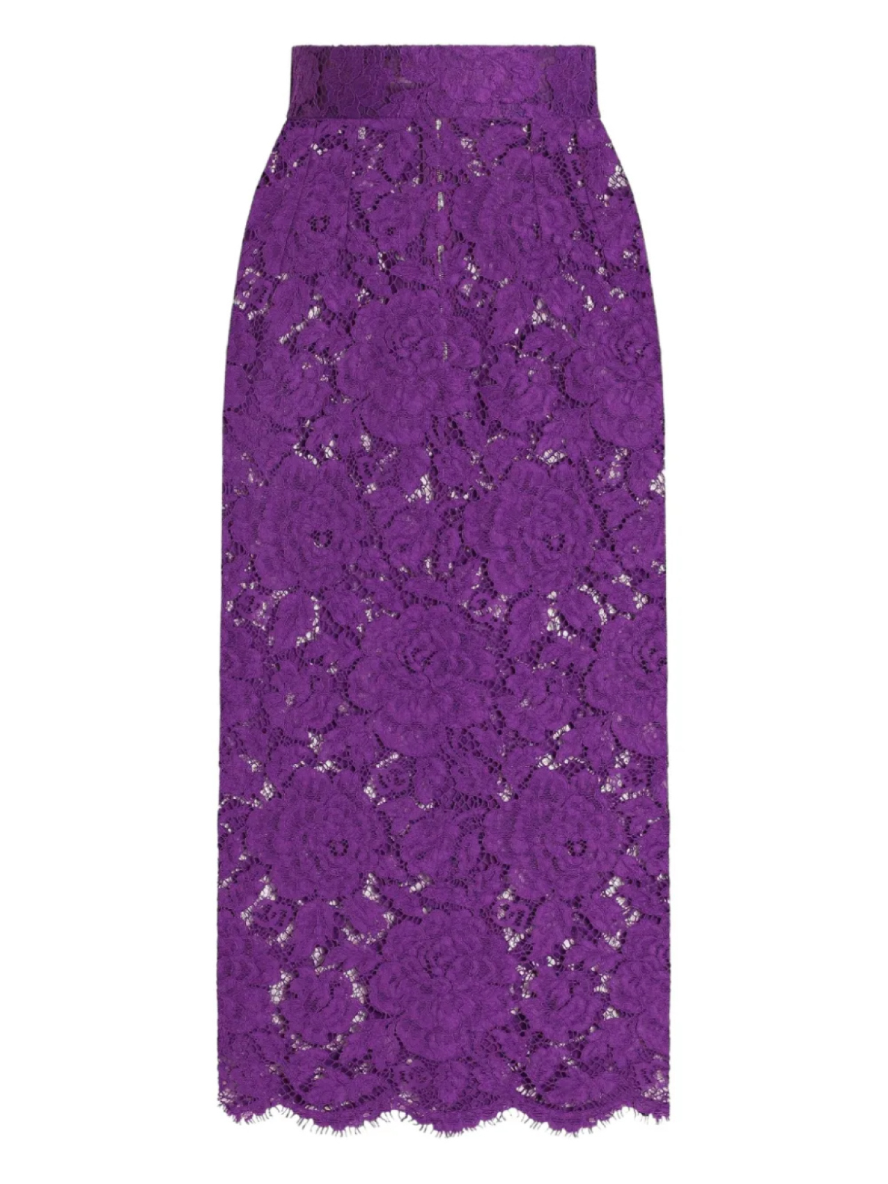 

Dolce & Gabbana юбка миди с кружевом, фиолетовый