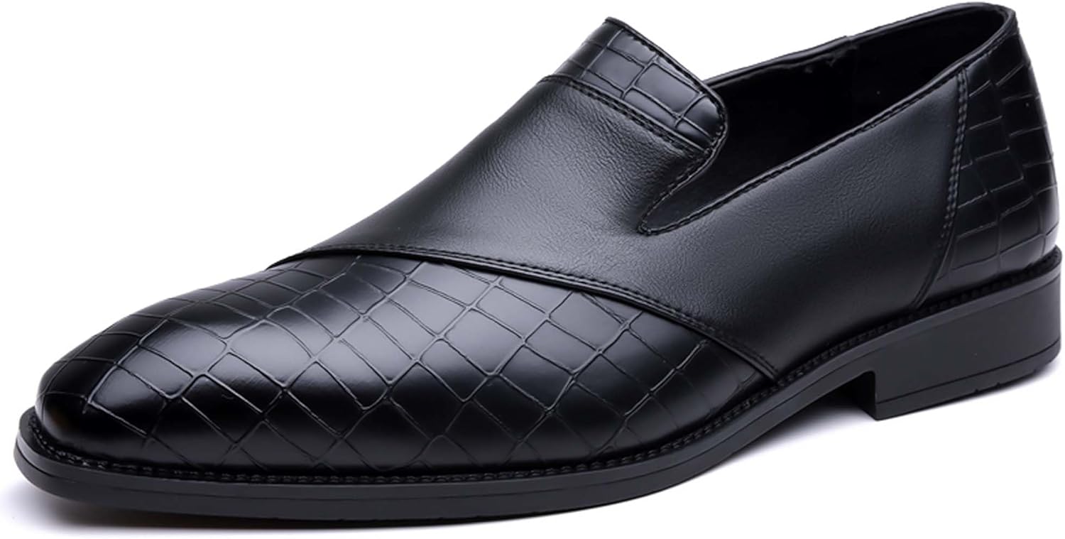 

Мужские деловые повседневные туфли Формальные туфли с дизайном colorblocking Классические оксфорды из кожи Униформа Свадьба Офисный костюм Джентльменские туфли больших размеров Кожаные туфли Размер 5-14 US Generic, черный