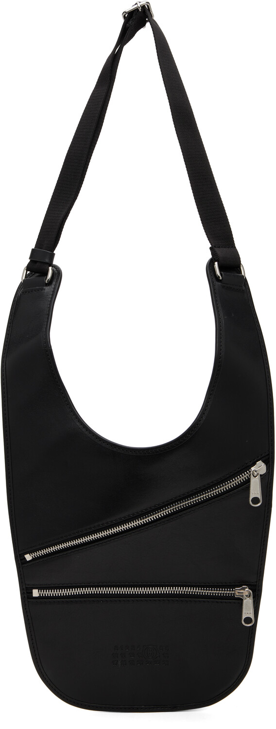 

Мини-сумка Flat Saddle MM6 Maison Margiela, черный