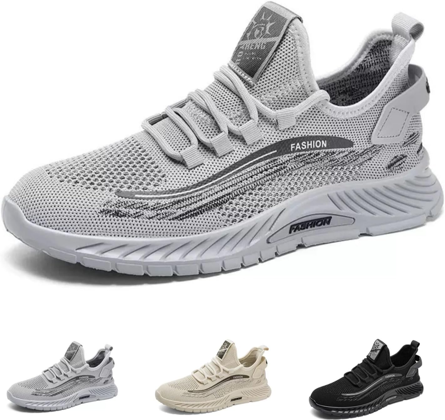 

Женские и мужские модные кроссовки с сеткой, дышащие, легкие, повседневные, для ходьбы и бега, для занятий в спортзале Macefil, серый