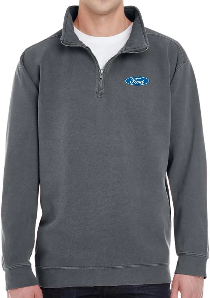 

Мужской свитшот с логотипом Ford Oval на четверть молнии Buy Cool Shirts