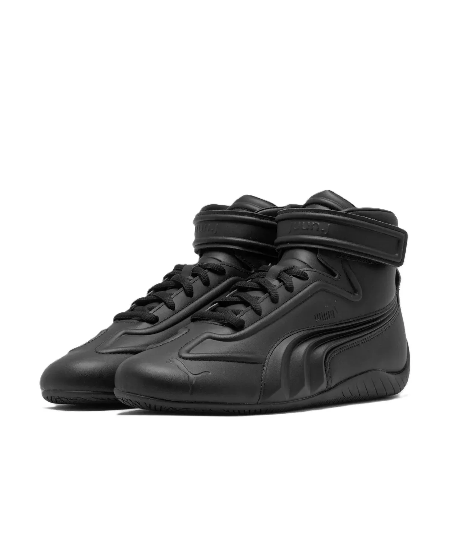 Мужские/женские кеды из искусственной кожи PUMA SPEEDCAT MID JUUNJ чёрные — фото 3