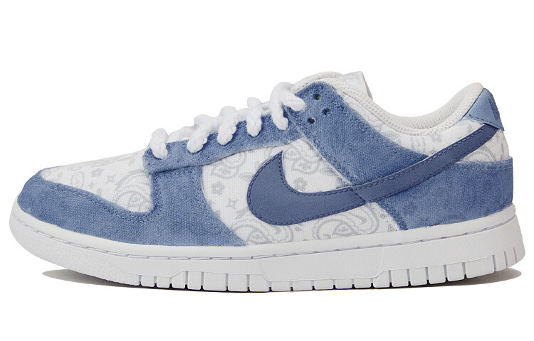 

Кроссовки Nike Dunk Skateboard Shoes Women's Low-Top White Blue
