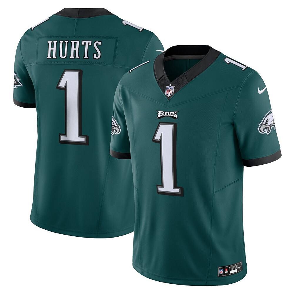 Мужские кроссовки Nike Jalen Hurts Midnight Green Philadelphia Eagles Vapor F. Ограниченный Джерси, цвет Eag Green — фото 2