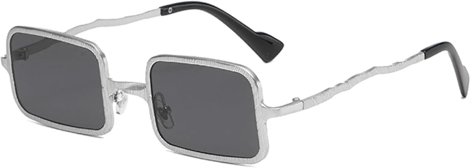 

Мужские солнцезащитные очки в стиле панк-метал, модные, с прозрачными линзами, защита от УФ-излучения UV400, женские солнцезащитные очки в тренде TVTBBVV, Silver Grey