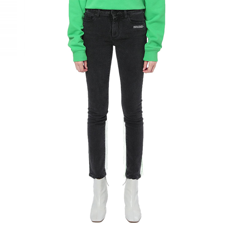 Джинсы женские темно-серые OFF-WHITE, темно-серый — фото 4