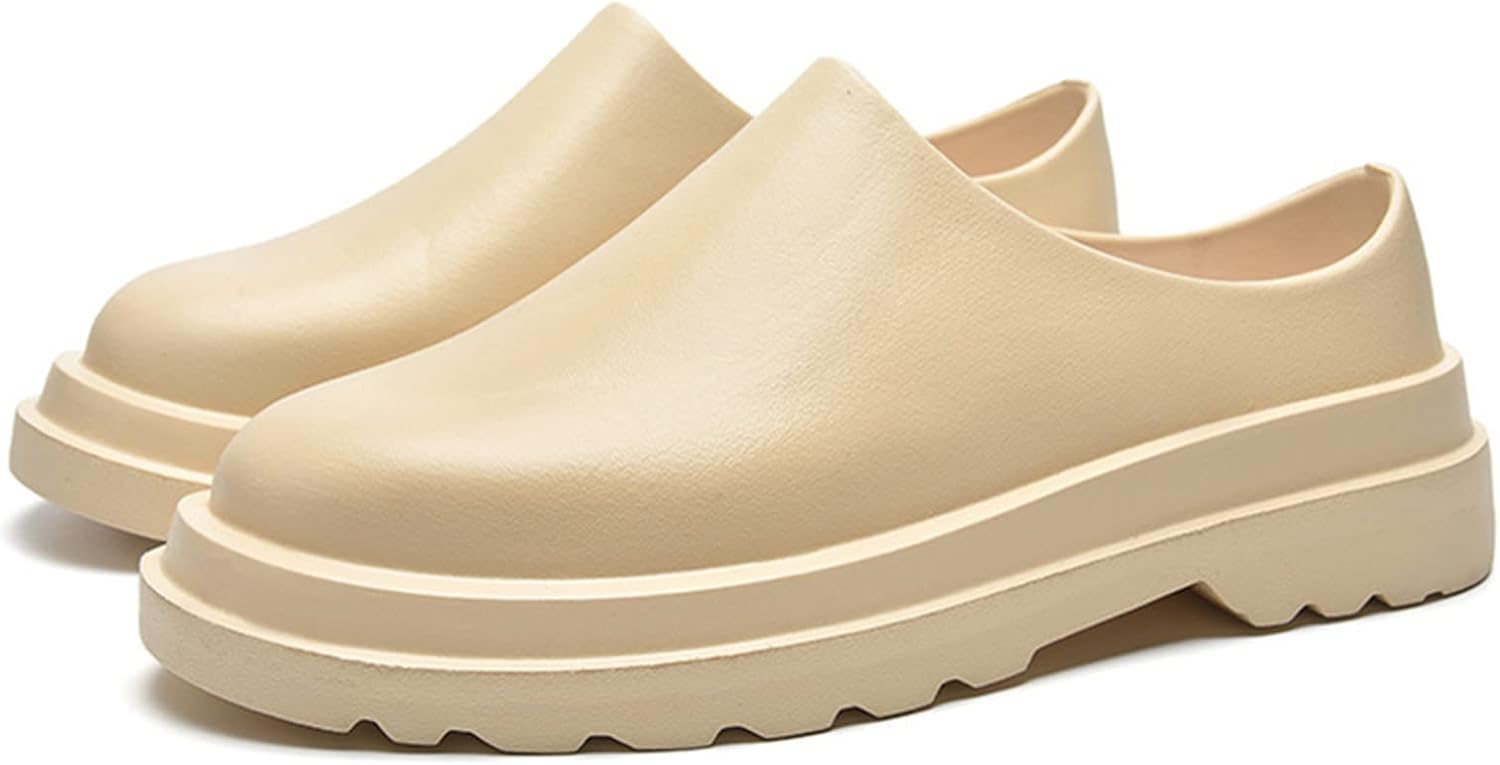 

Мужские резиновые сапоги CHUUMEE из ЭВА, противоскользящие, износостойкие, кислотоустойчивые и стойкие к щелочам, рабочая обувь, модные мужские сандалии, бежевый