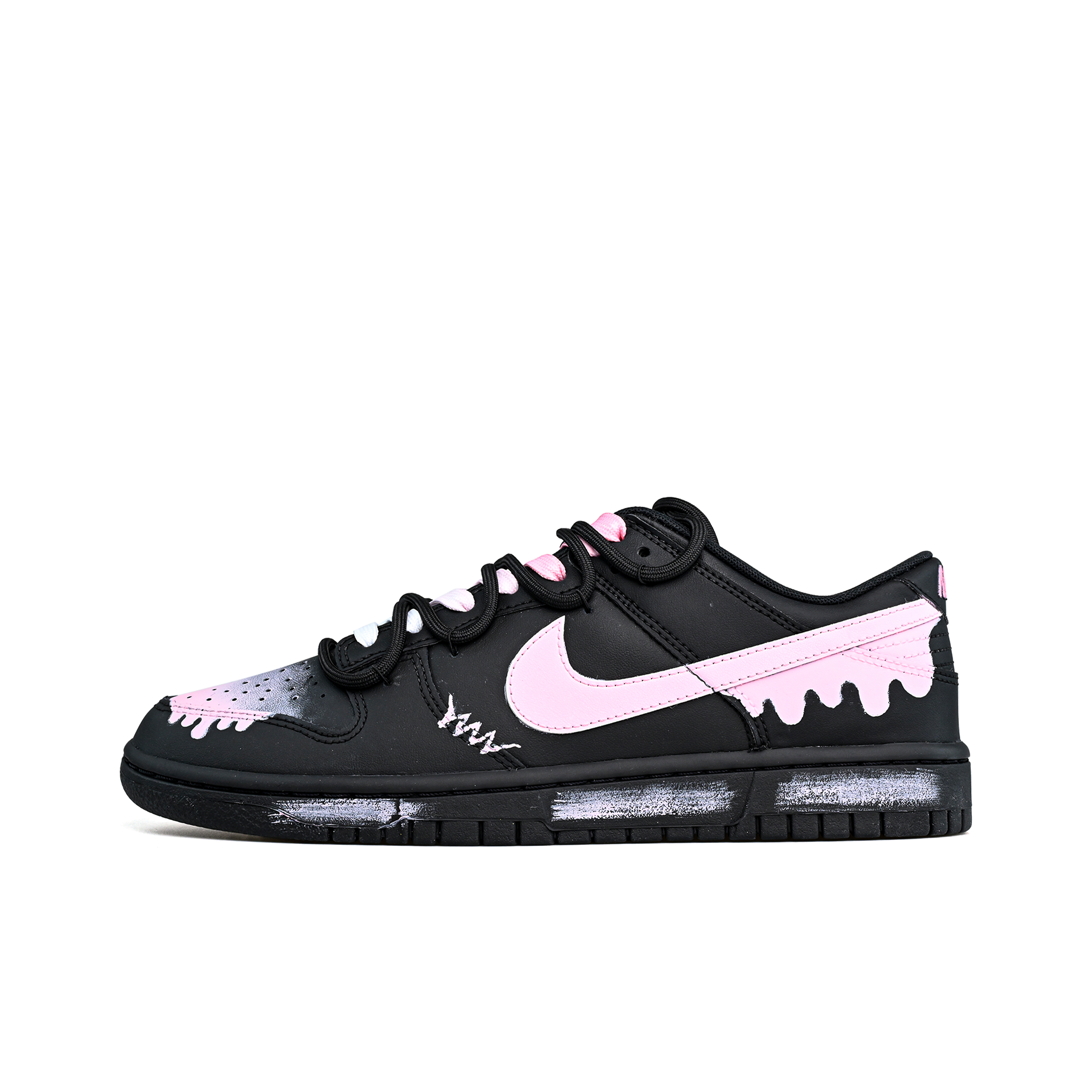 

Кроссовки для скейтбординга Dunk с амортизацией, устойчивые к истиранию, легкие, низкие, мужские Nike, черный розовый