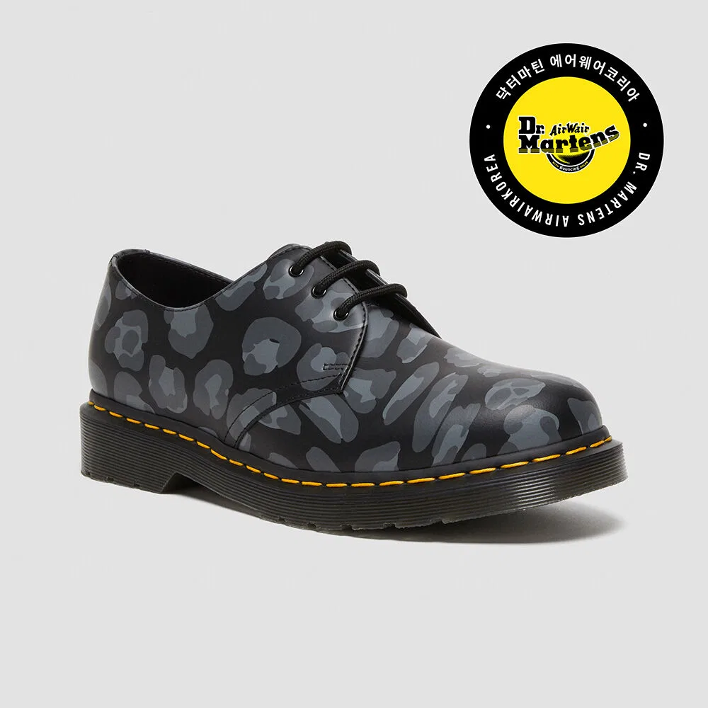 Мужские дерби 1461 Leopard, чёрные, от Dr. Martens