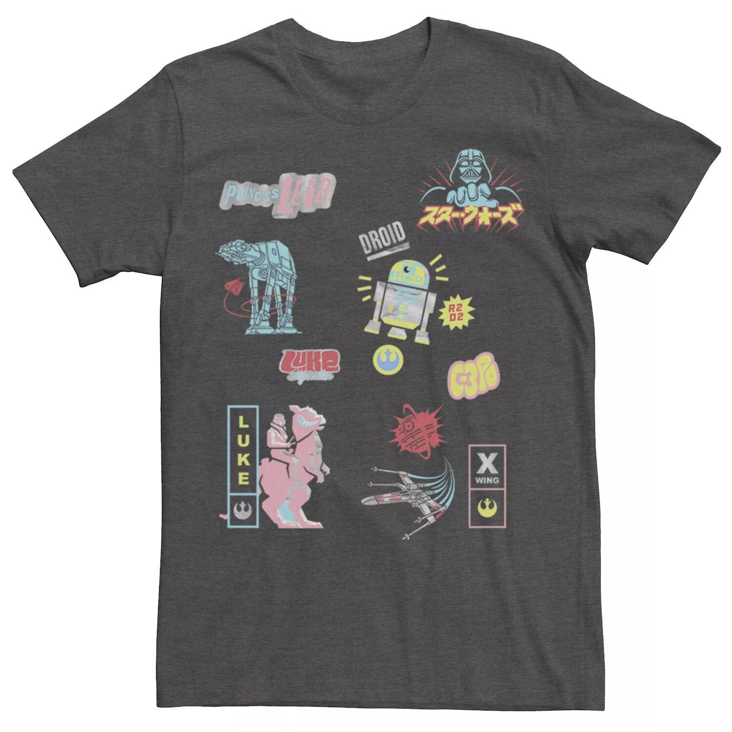 

Мужская футболка Star Wars Icon Glitch Array Licensed Character