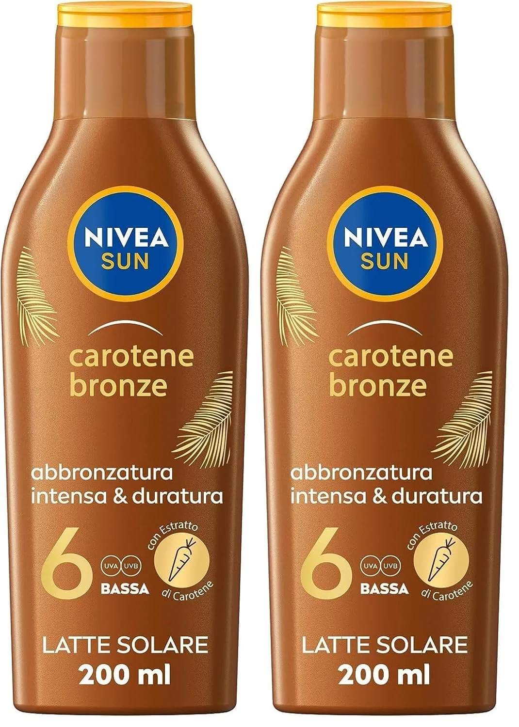 Солнцезащитный лосьон NIVEA SUN Carotene Bronze FP 6, 2 шт. Nivea Sun