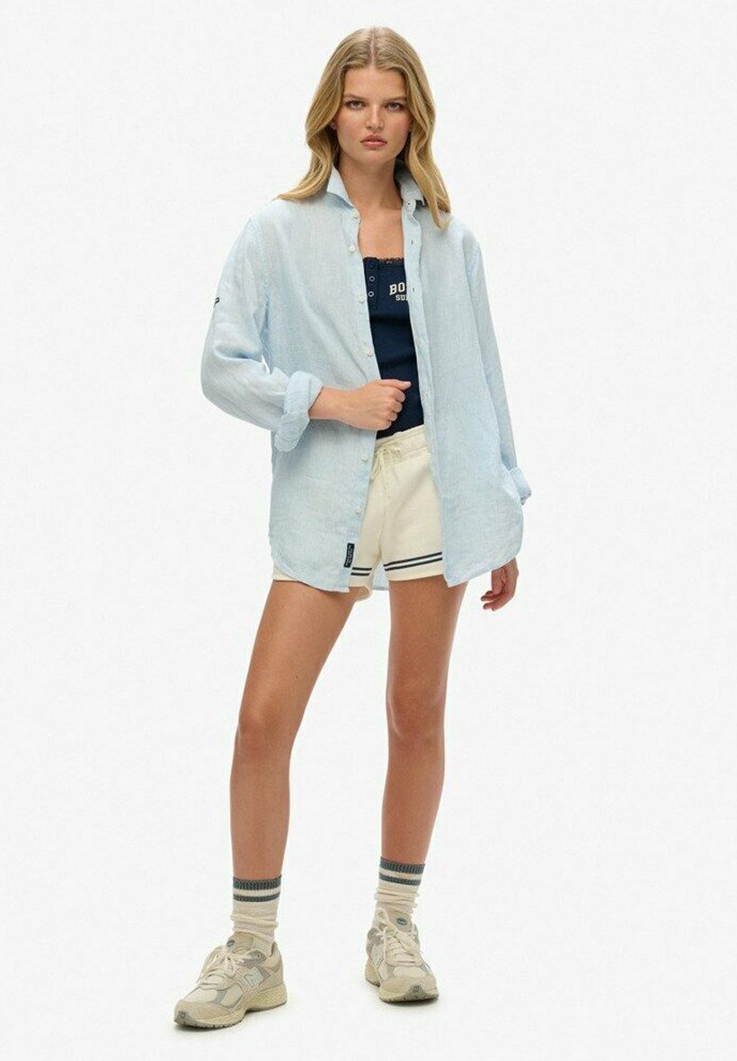 

Блузка на пуговицах LONG SLEEVE Superdry, светло-голубой