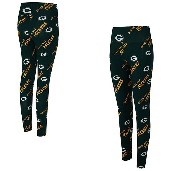 

Женские леггинсы concepts sport green green bay packers с мозаичным принтом Unbranded