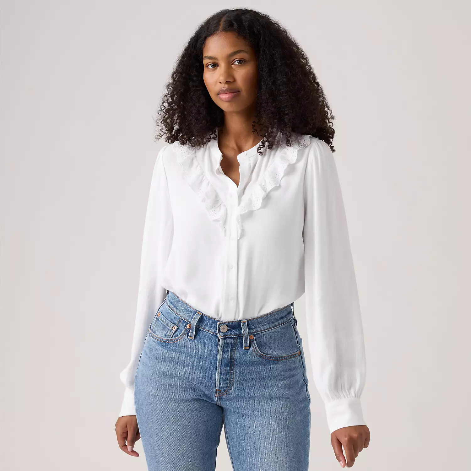 

Блуза с люверсами «Джейн» Levi's, цвет Bright White