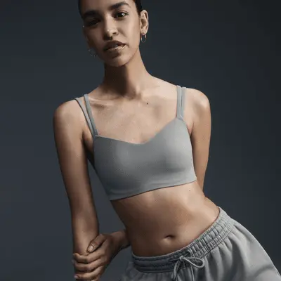 

Спортивный бюстгальтер Nike Zenvy Strappy, цвет Light Army/White