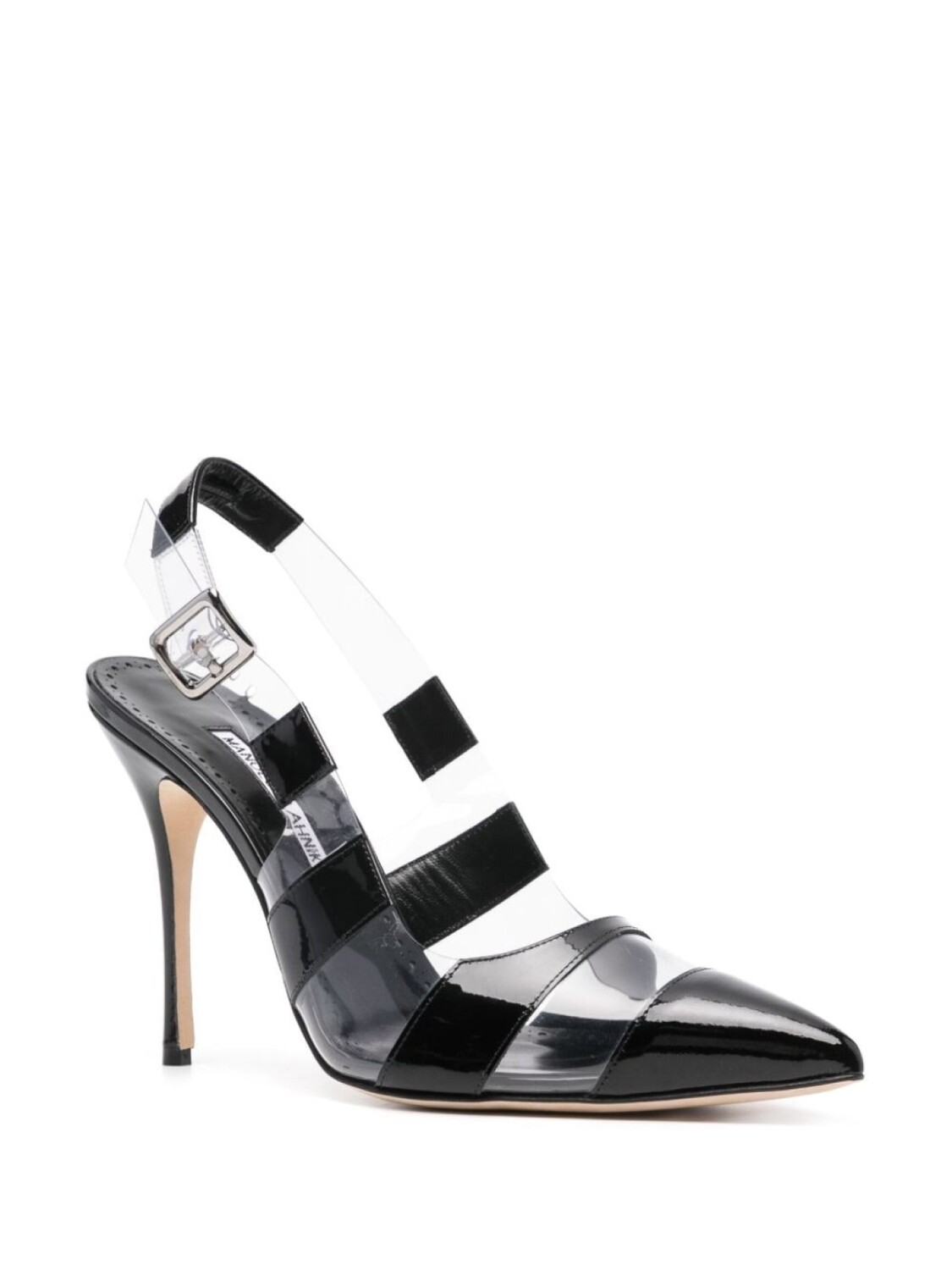Manolo Blahnik туфли Uxra 70 с ремешком на пятке, черный — фото 2
