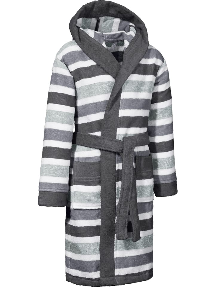 

Erwin Müller Детский банный халат из махровой ткани с капюшоном, серый