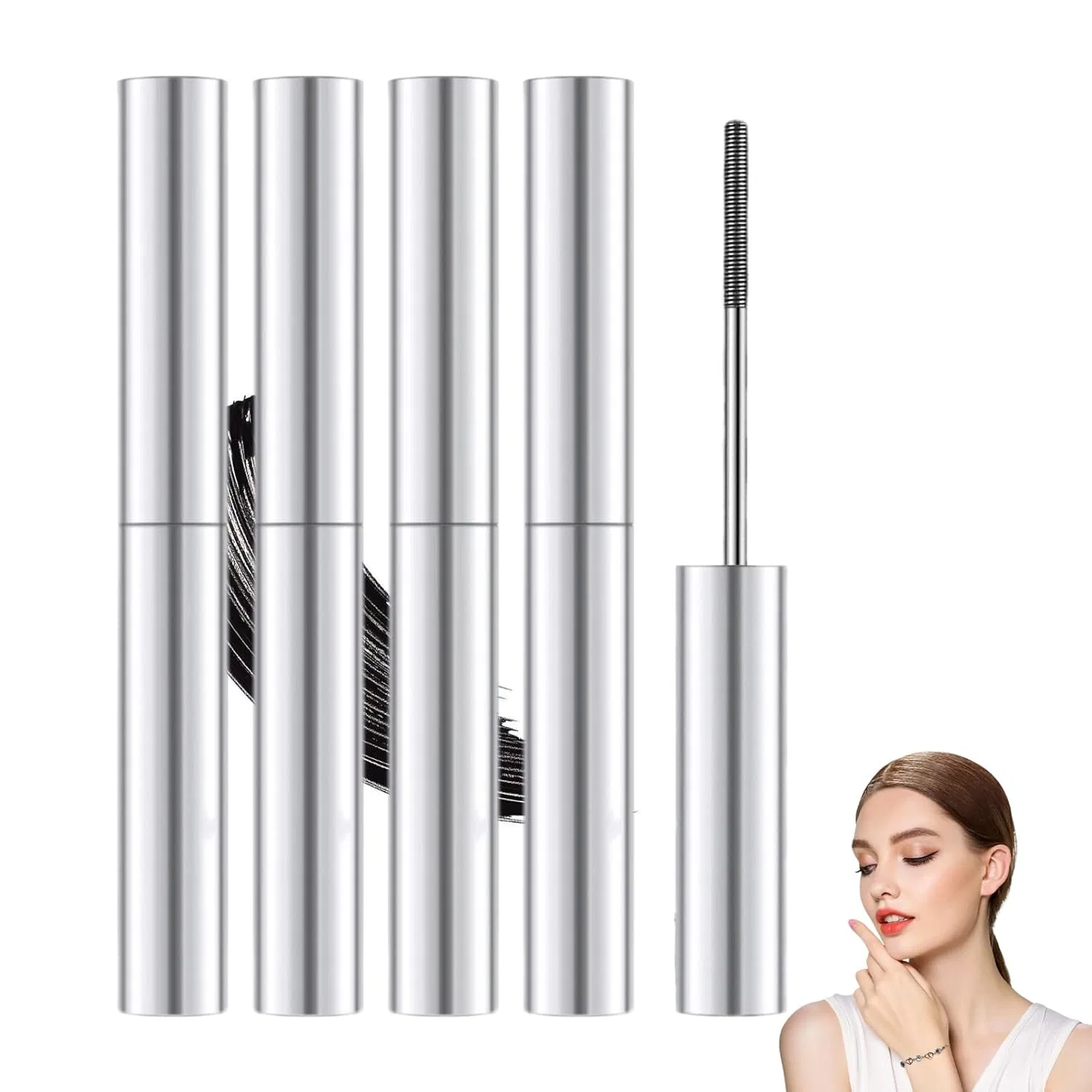 Водостойкая тушь для ресниц Iron Eye Mascara, черная (4 шт.) Topwal, 4Pc