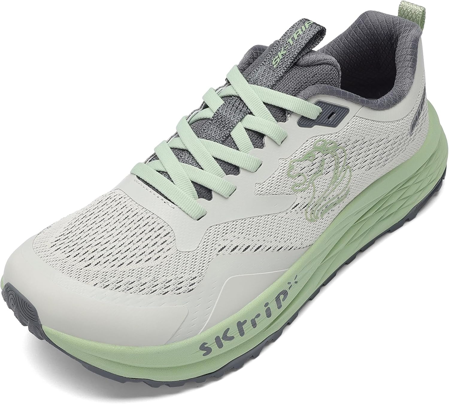

Мужские кроссовки SKTRIP с нулевым перепадом - широкие, для тенниса, трейла, ходьбы, тренировок и фитнеса Sk·Trip , зеленый