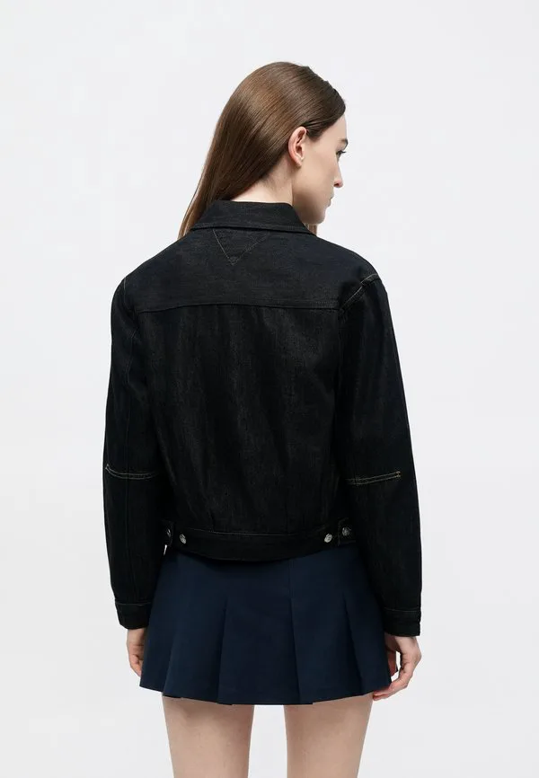 Джинсовая куртка с вышивкой флага и складками Tommy Hilfiger, Pure — фото 3