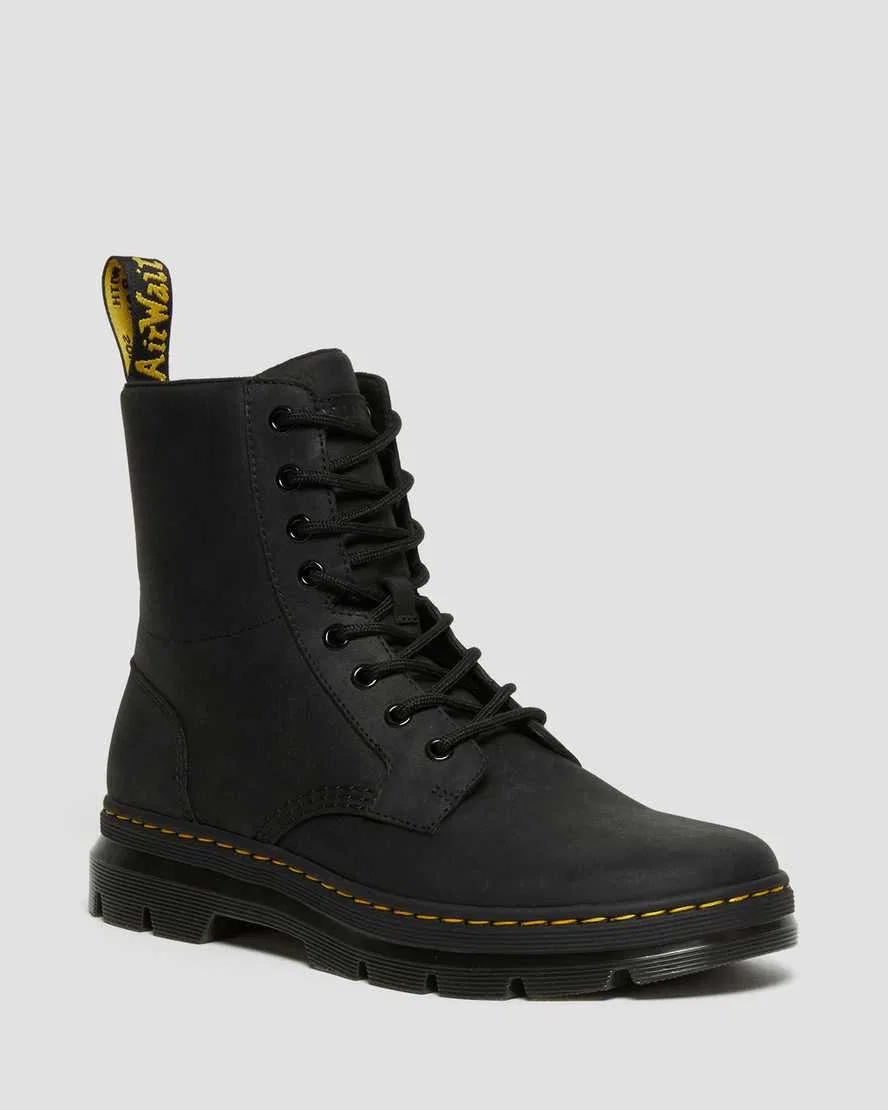 Повседневные кожаные ботинки с гребнем Dr Martens, черный