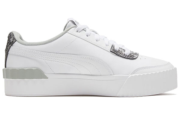 Кроссовки carina lift snake white/snake print low casual board shoes Puma, белый — фото 2