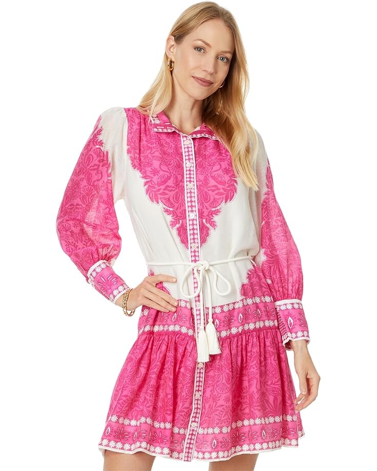 

Платье Lilly Pulitzer Drena Dress, цвет Passion Fruit Pink Jungle Escape Engineered Woven Dress