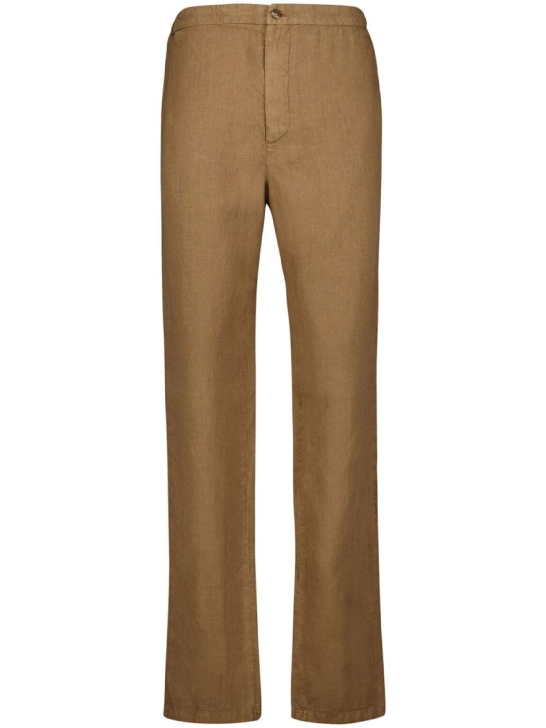 

Boglioli straight-leg linen trousers, коричневый