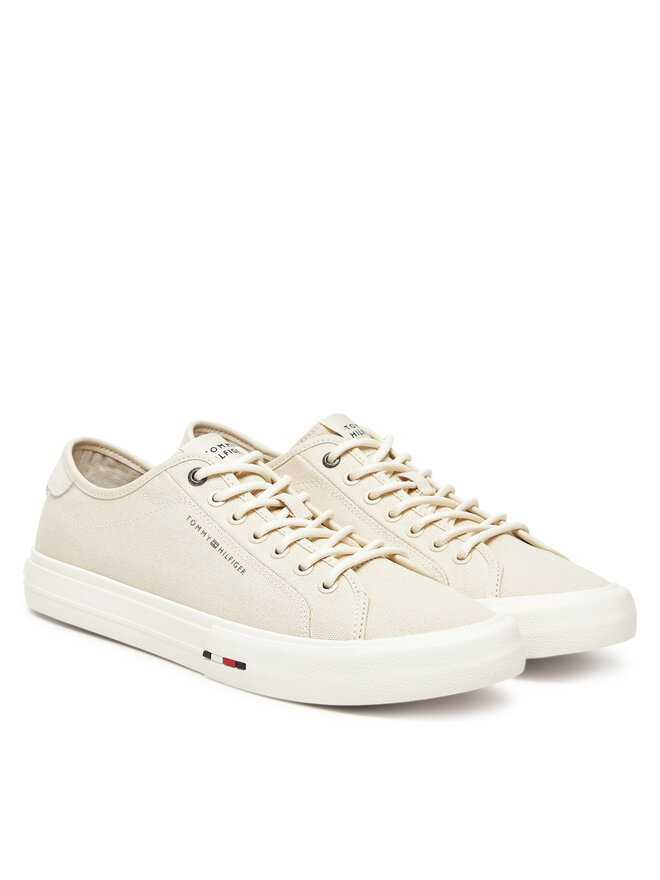 Тканевые кроссовки Hi Vulc Street Canvas FM0FM05515 Tommy Hilfiger, бежевый — фото 2