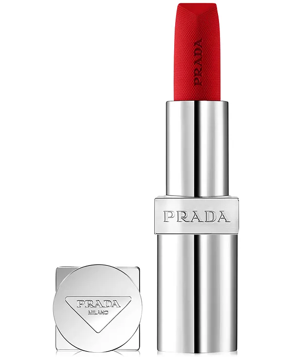 Однотонная мягкая матовая помада со сменной заправкой Prada Beauty, r126 - scarlatto