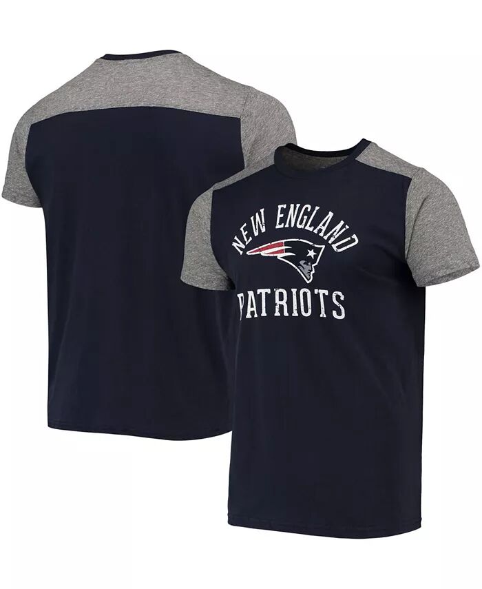 

Футболка мужская темно-синяя, серая New England Patriots Field Goal Slub Majestic