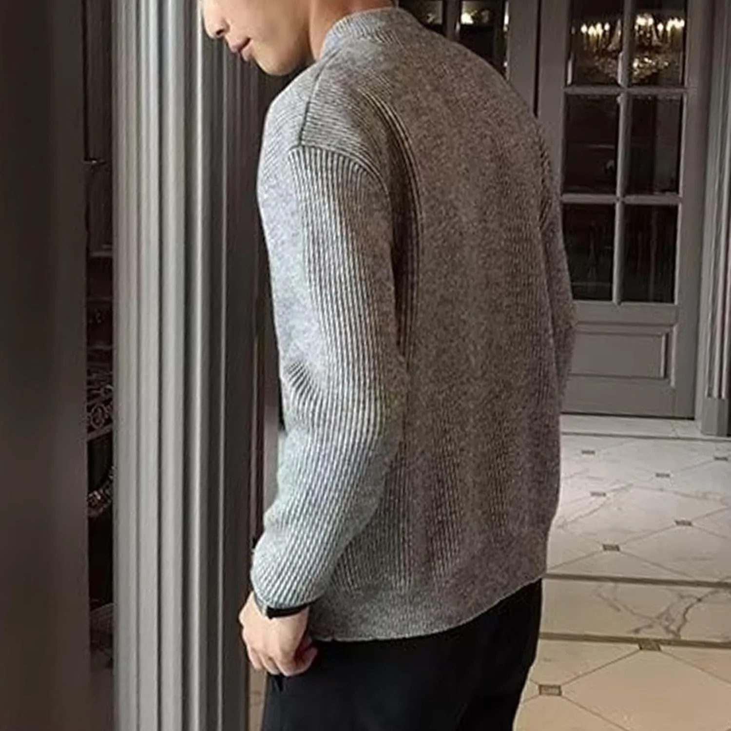 Мужской кардиган на молнии slim fit — фото 3