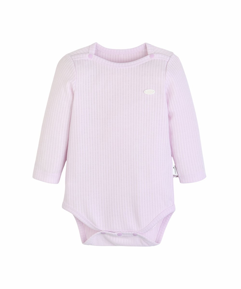 Боди с длинными рукавами и перфорацией Pison Eyelet Moimoln, purple