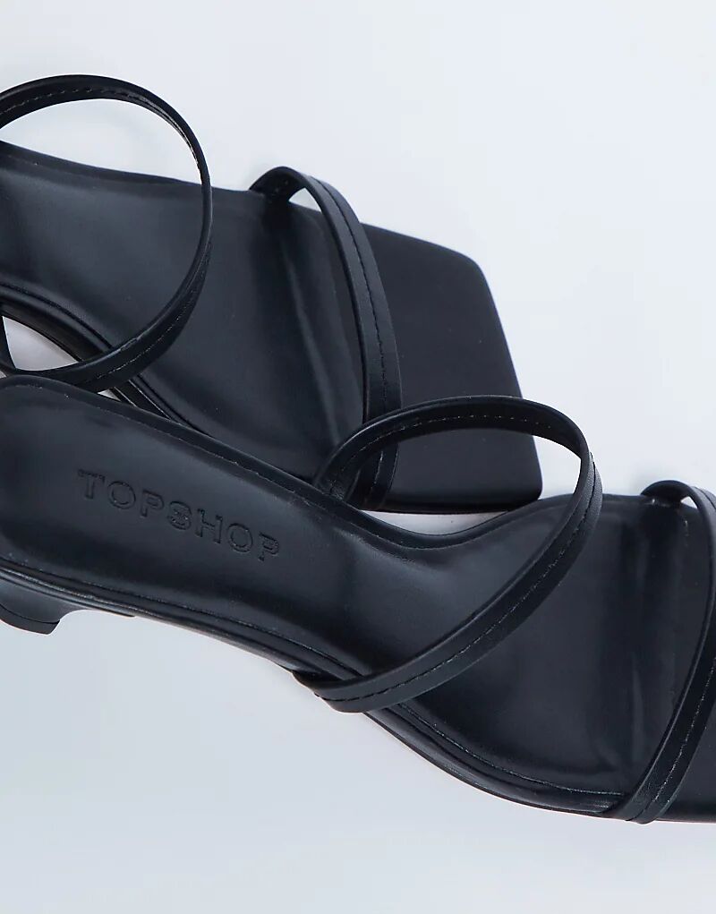 Мюли Topshop Izzy на коническом каблуке черного цвета — фото 3