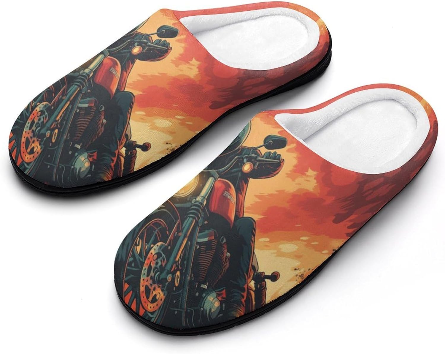 

Мужские хлопковые домашние тапочки KKdskkds Sun, Moon, Star and Cloud, противоскользящие, уютные, теплые и дышащие, золотой