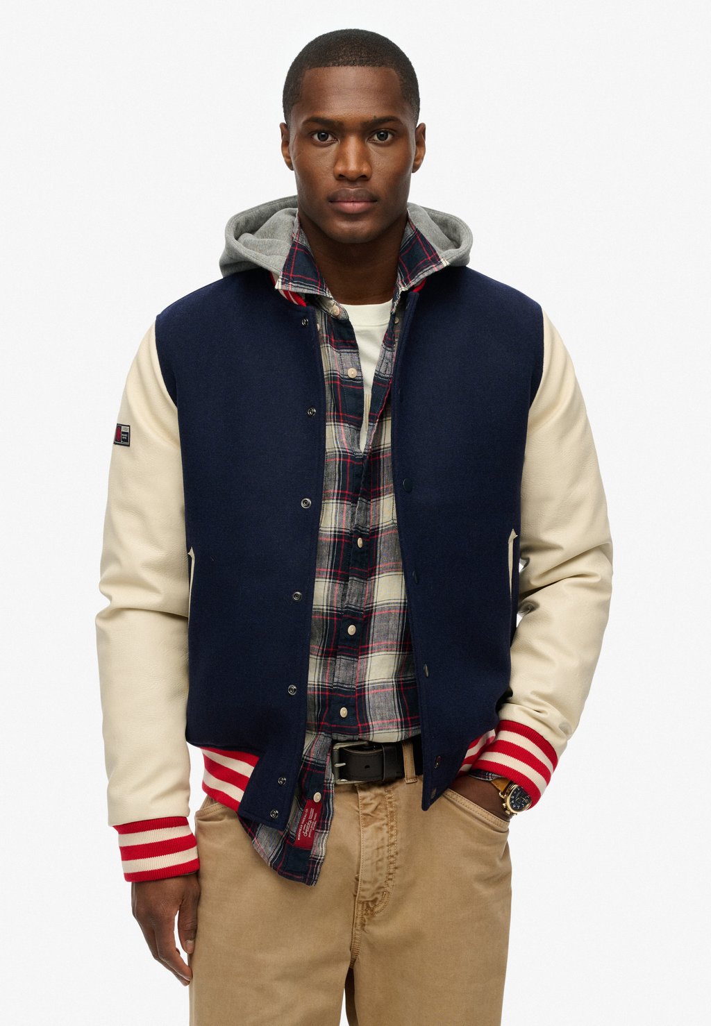 

Легкая куртка HOODED COLLEGE Superdry, синий