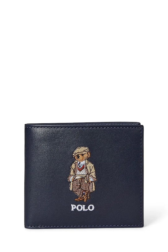 

Кожаный кошелек Polo Ralph Lauren, темно-синий