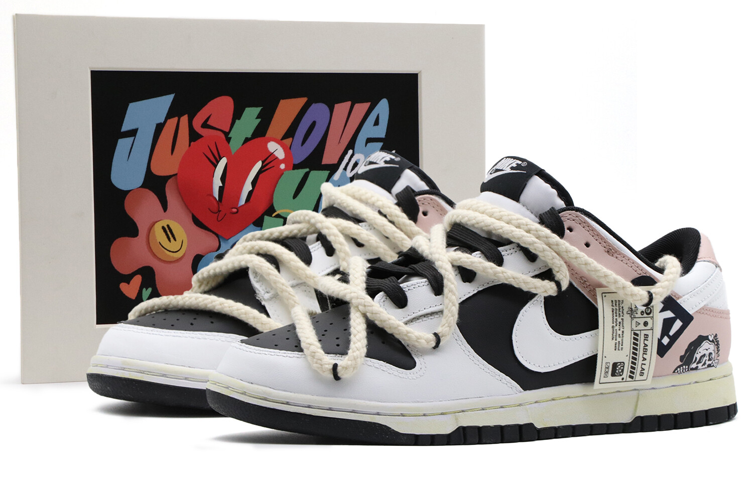 

Кроссовки Nike Dunk Skateboard Shoes Men Low-Top Black Pink