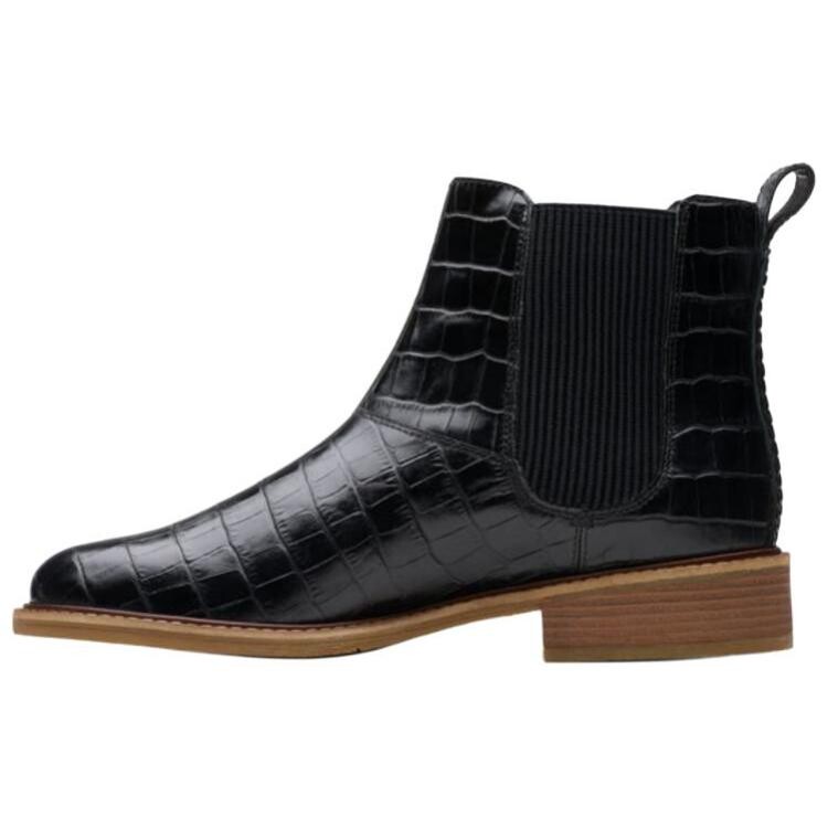 Ботинки челси Clarks под крокодила, черный