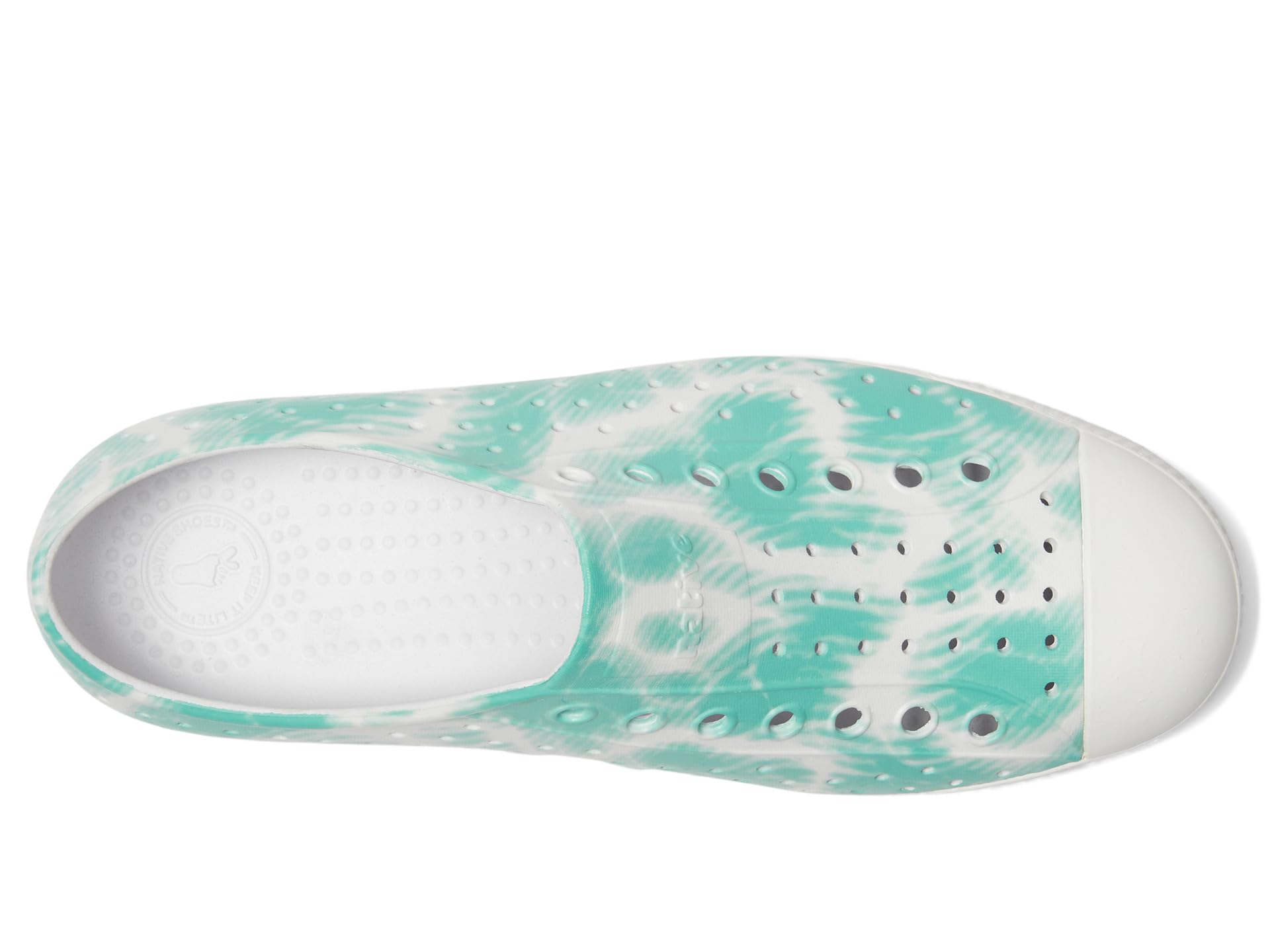 Кроссовки Native Shoes Jefferson Bloom Print, Shell White/Shell White/Ocean Waves — фото 2