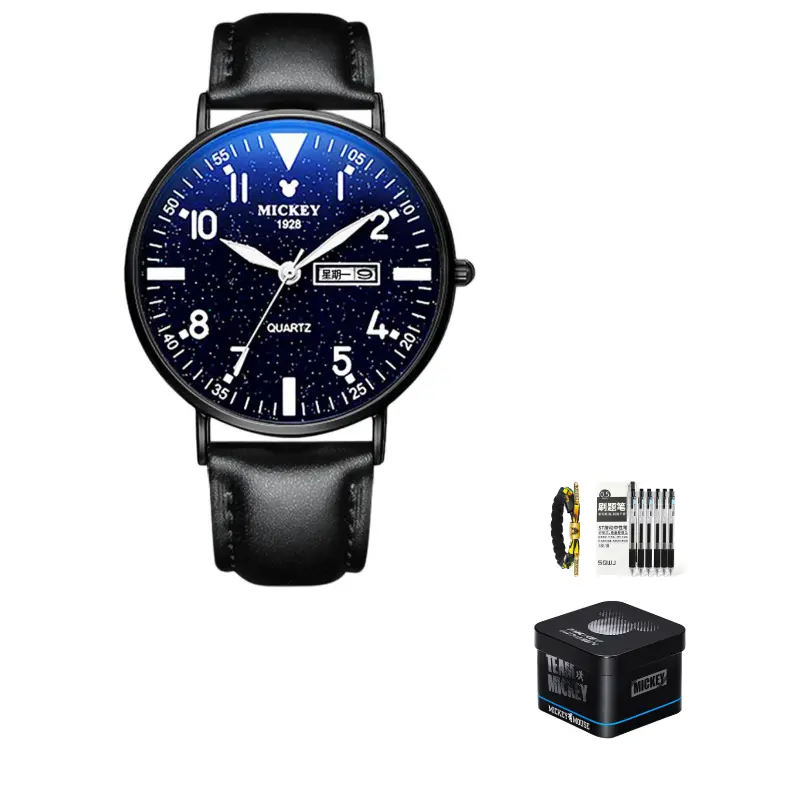 

Disney Часы Mickey Series Quartz Movement Watch Men's Watch Blue Dial, Baby's Breath Belt