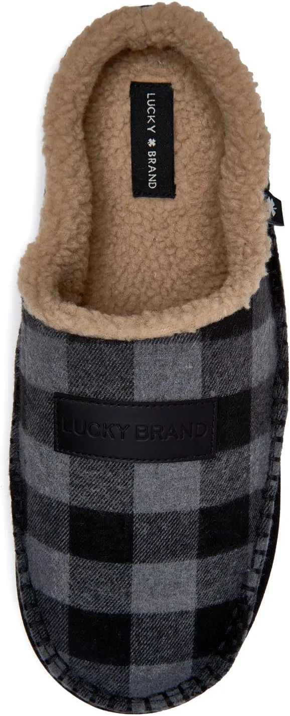 

Мужские тапочки Lucky Brand с поролоновым эффектом памяти, домашние и уличные, теплые тапочки для спальни для мужчин, серый/черный
