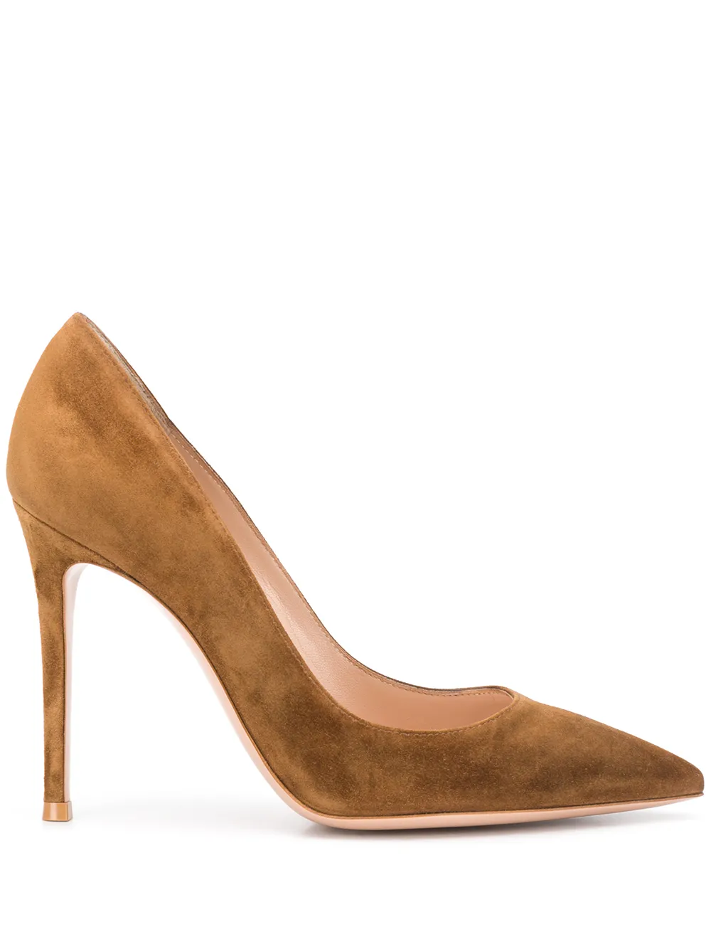 Фактурные туфли-лодочки с заостренным носком Gianvito Rossi, коричневый