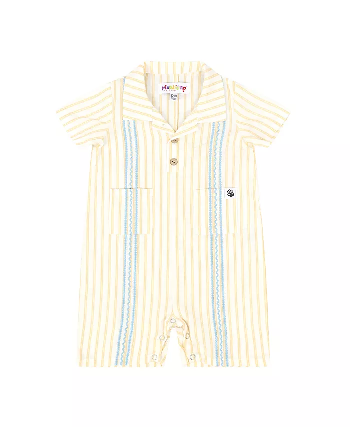 

Детский боди с вышивкой для мальчиков Mixed Up Clothing, желтый