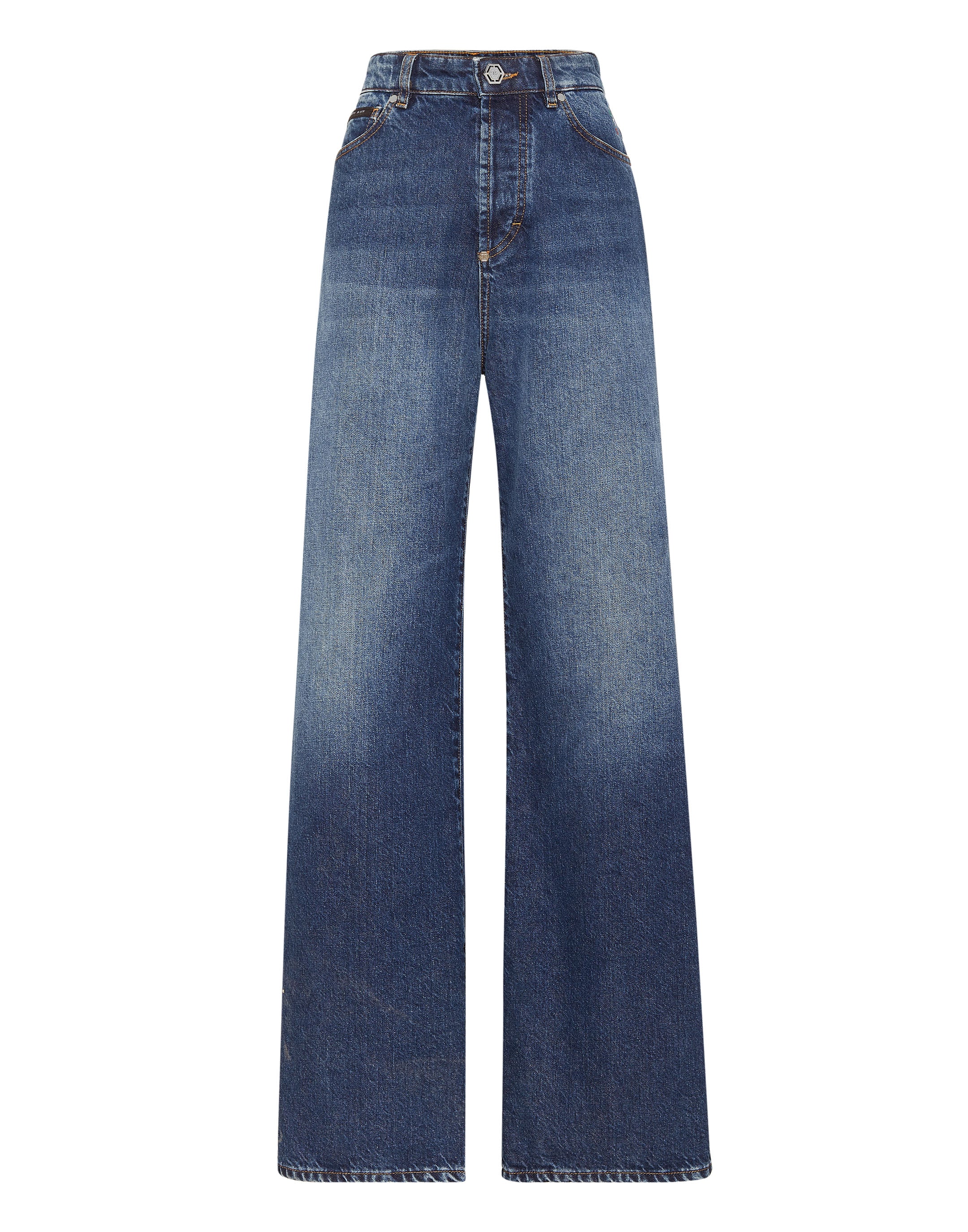 

Джинсовые брюки-скейтеры PHILIPP PLEIN, цвет vintageblue