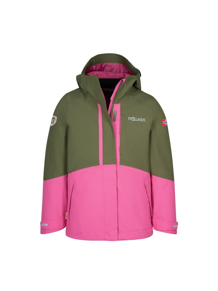 

Куртка Trollkids 3, цвет dusky olive/light magenta