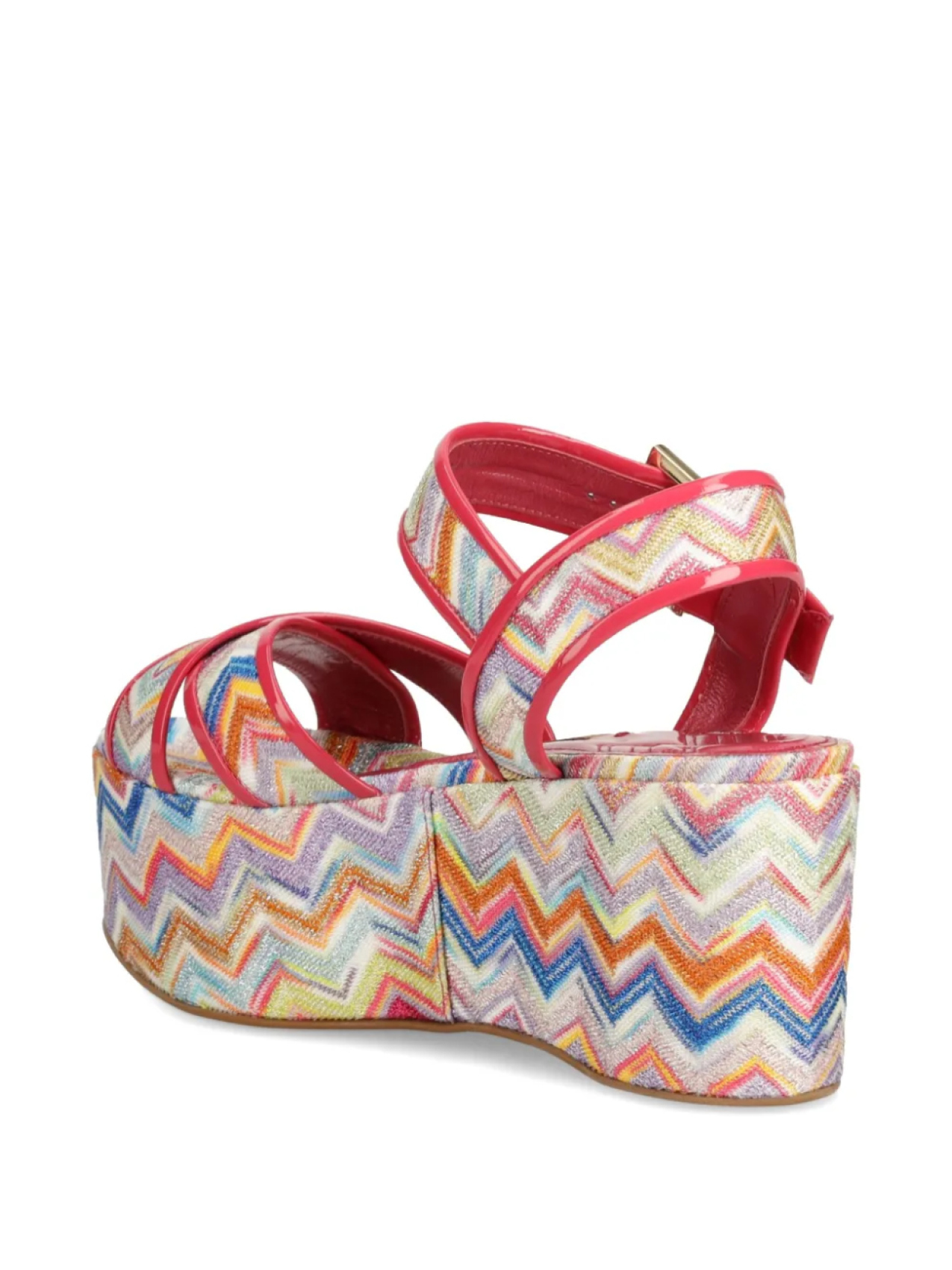 Сандалии Missoni 85 мм на платформе с зигзагообразным узором, красный — фото 3