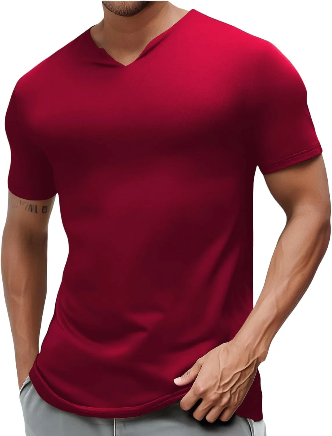 

Мужская футболка V-образного выреза Active, легкая, с коротким рукавом, для тренировок RSZGSWS